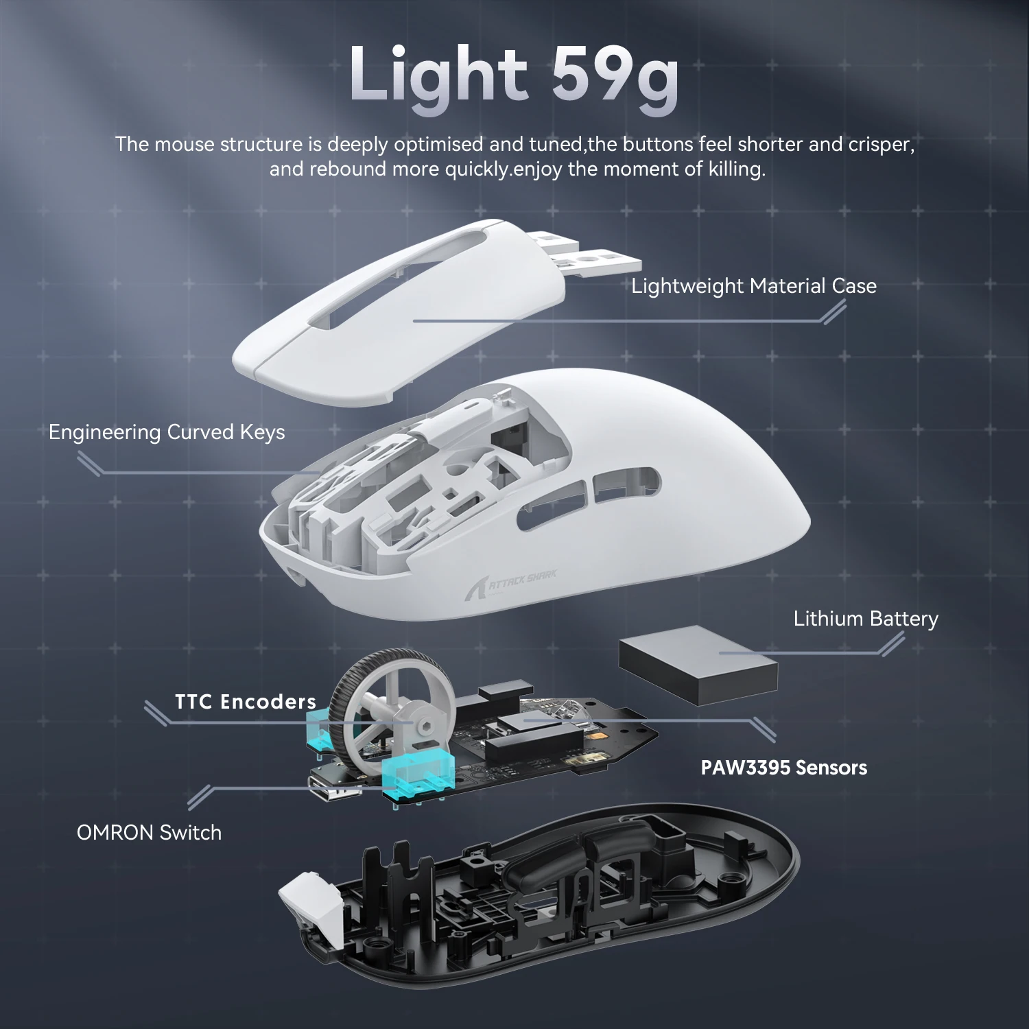 AttackShark X3/X3Pro Wireless Gaming Mouse