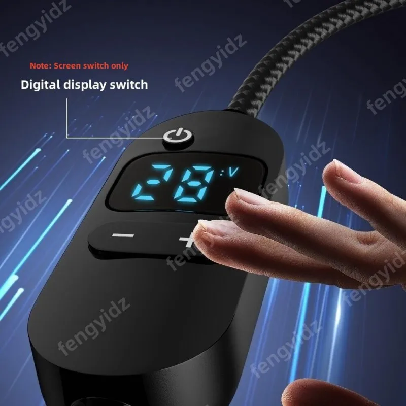 USB C-DC 전원 부스트 케이블 140W 타입 C-5V 9V 12V 15V 20V 28V 조절 가능 전압 어댑터 연결 코드 (노트북, 라우터용)