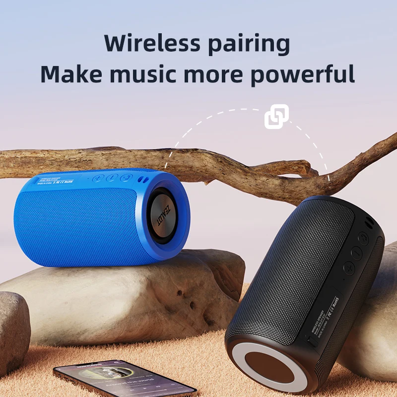 ZEALOT ワイヤレススピーカー ZEALOT S32 Max IPX4防水屋外スピーカー、20W大容量サウンド