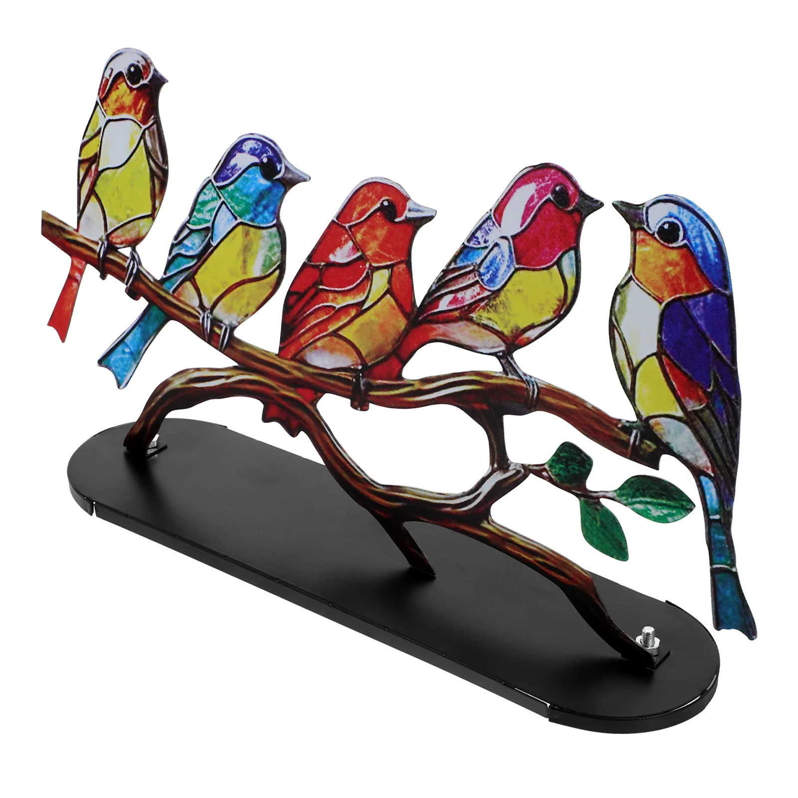 

Colorful Bird Statue Figurine Decors Shaped Figure for Home Decorative Metal Animal Animals Bedroom Couples Birds on The Branch