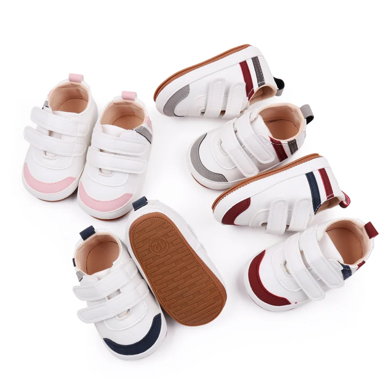 Baby Shoes Soft PU PVC High Quality Anti-slip Sole Newborn Toddler Prewalking Sneaker Spring and Autumn Style 2024 New  BXC3223 2