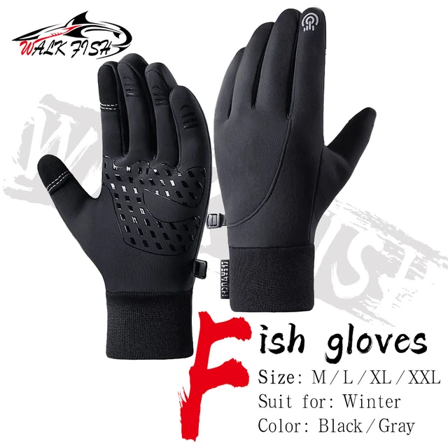 WALK FISH Winter Fishing Gloves Touch Screen Water Repellent & Windproof  Workout Gloves Cold Weather Driving Gloves Men Women - AliExpress