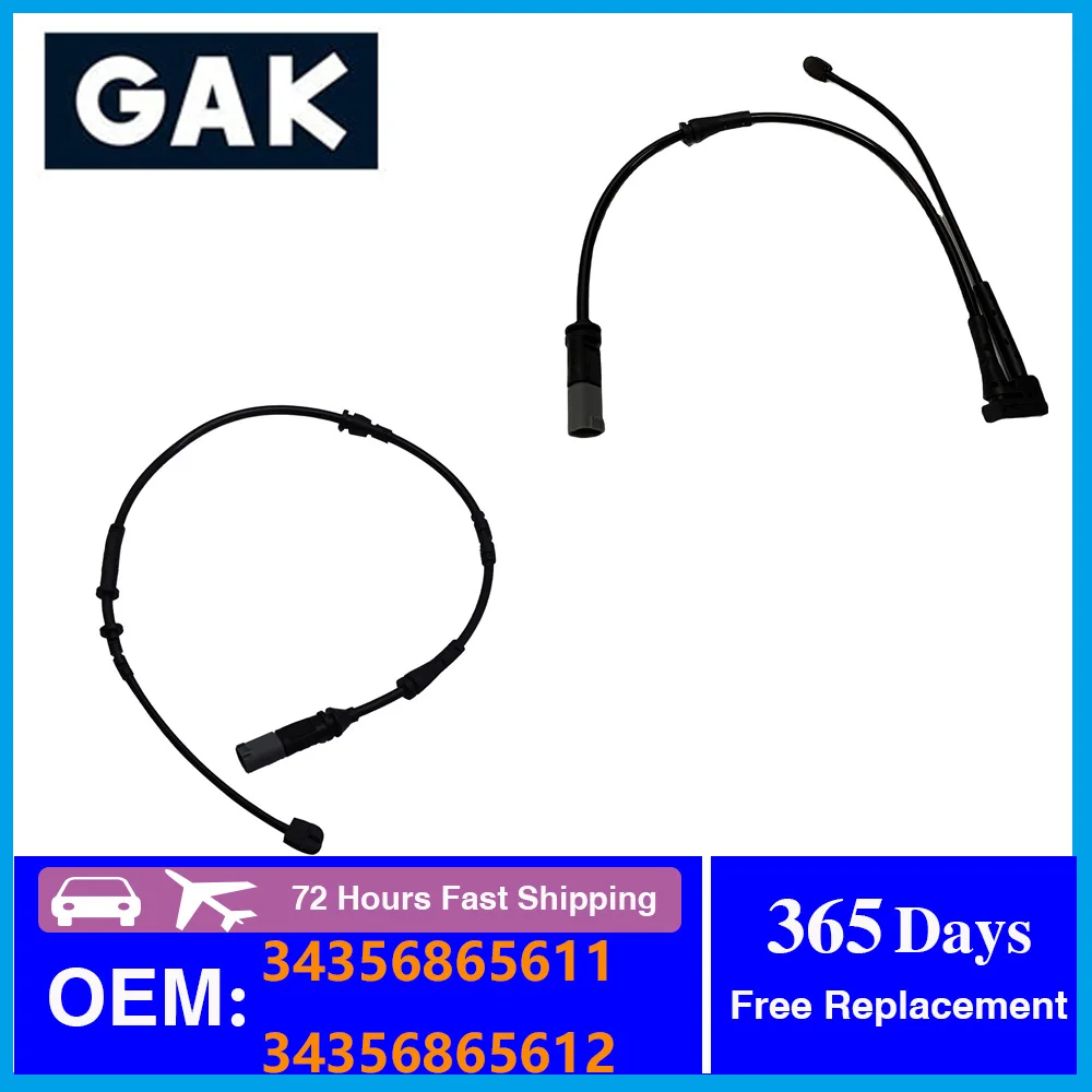 

GAK Brand Front + Rear Brake Pad Wear Sensor For -BMW MINI F54 F55 F56 Cooper 34356865611 + 34356865612