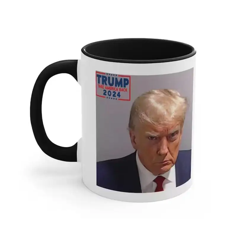 

2024 Trump Save America Again Print Coffee Mug White Ceramic Cup Trump Mug Ceramic Coffee Mugs Trump Mugshot Coffee Mug