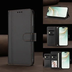Elegant PU Leather Wallet Phone Case with Flip Cover - A8 2018 (Black)