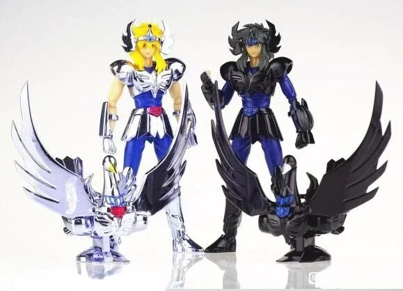 Saint Seiya Sg Modello Cloth Myth Ex Hyoga Black Cygnus Shiryu Black Dragon Con Oggetto Metal Armor Action Figure Ddp Size 10Cm