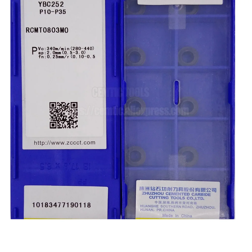 

ZCC CNC Alloy Blade YBC252 RCMT0803MO YBD102