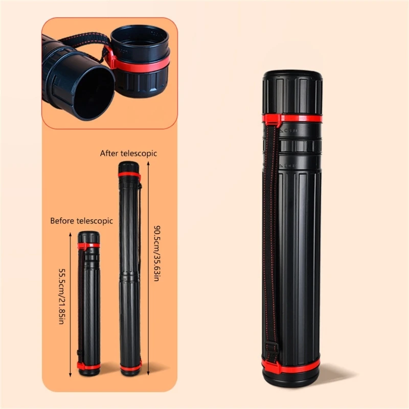 Telescoping Poster Tube Extendable Poster Tube with Strap Telescoping Art Transport for Document Drawing art transport tube