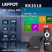 Новый стиль LEFFOT RK3518 Android 14.0 TV Box BT5.0 Wifi6 A53 Поддержка Youtube Медиаплеер 4K Google Voice Assistant 4K Smart Box — изображение 2