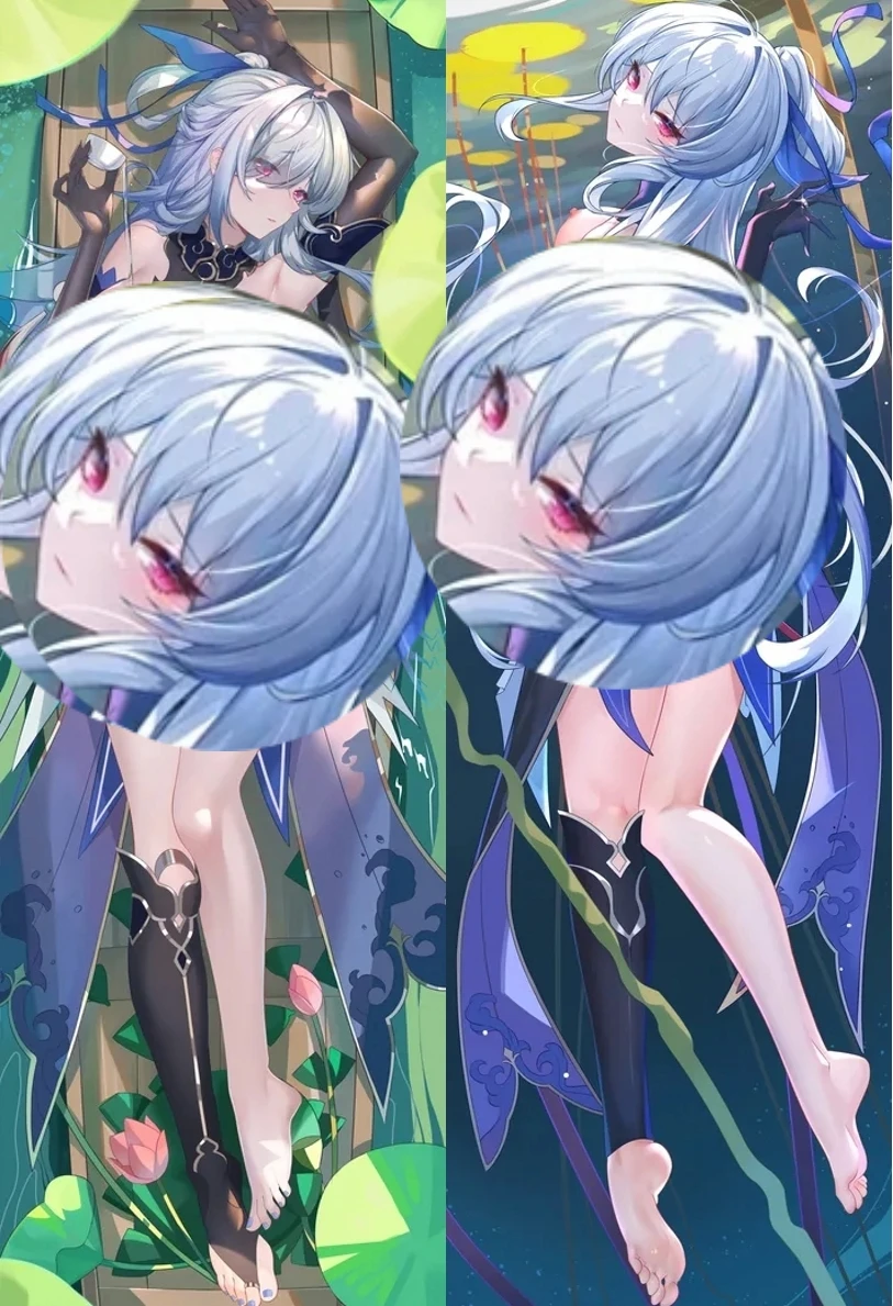 Anime Game Honkai: Star Rail Collapse Black Swan Jingliu Cosplay Dakimakura Pillow Case Anime Hugging Body Prop