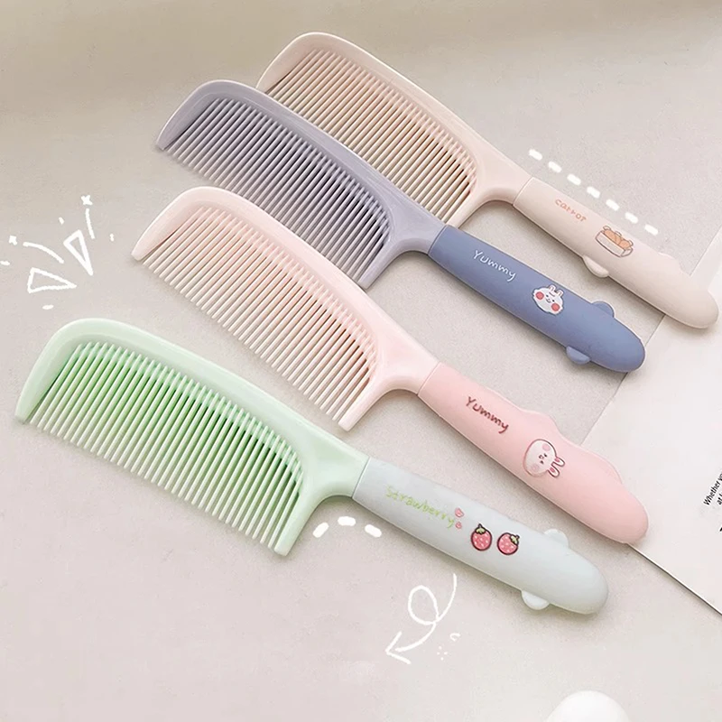 Description Picture 5 of itemCute Kawaii Cartoon Long Hair Brush Comb Princess Household Untangling Hairbrush Care Tools For Girls Women Baby