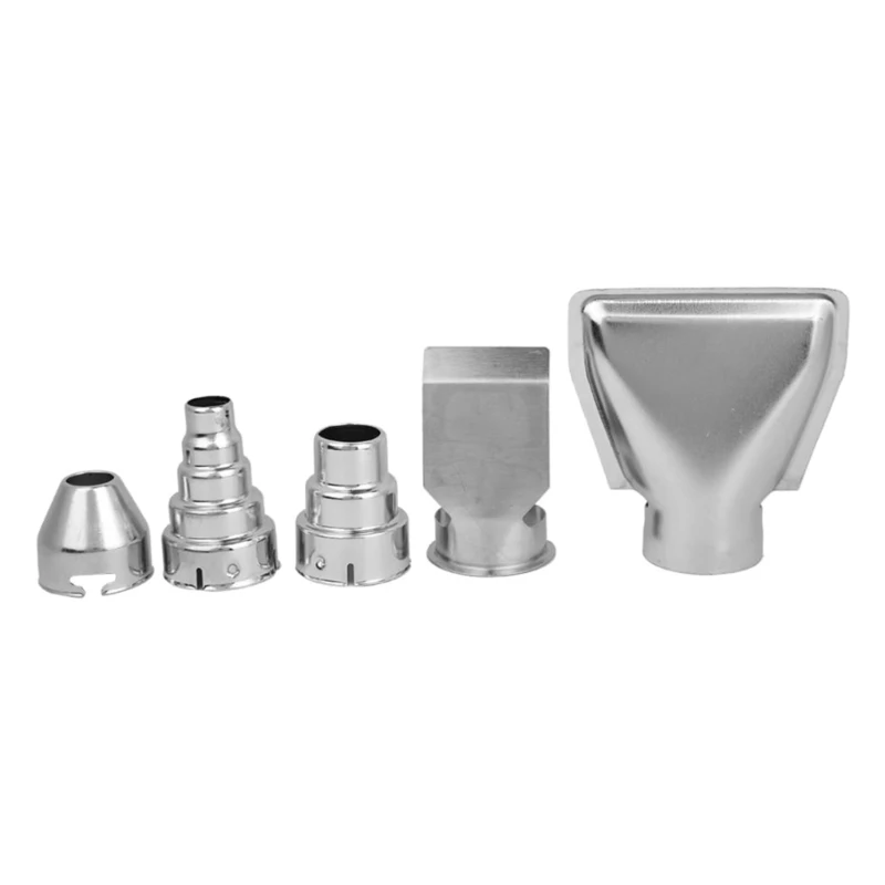

5-Piece Hot Air Nozzles Stainless Steel Heat Blower Tip Accessories Compact Dropship