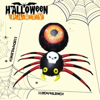Halloween Decorations LED Rotating Light Inflatable Spider Blow Up Animated Giant Creepy Spider for Lawn Patio Yard Party Garden 2