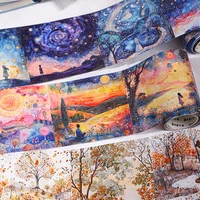 Mr.Paper kawaii Healing Journey Series Large Size Aquascape Tape scrapbooking tape sticker stationery supplies  washi tape set 2