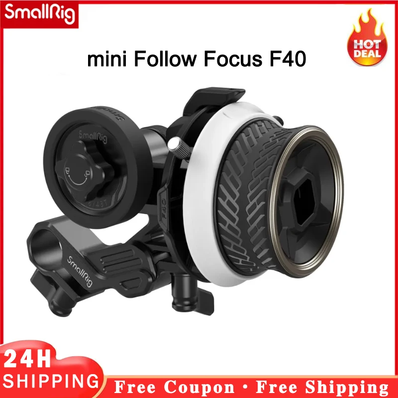 Smallrig Mini Follow Focus F40 3010C,Mini Follow Focus Matte Box Controllo Obiettivo Wireless A Fuoco Rapido Per Fotocamere Dlsr E Mirrorless