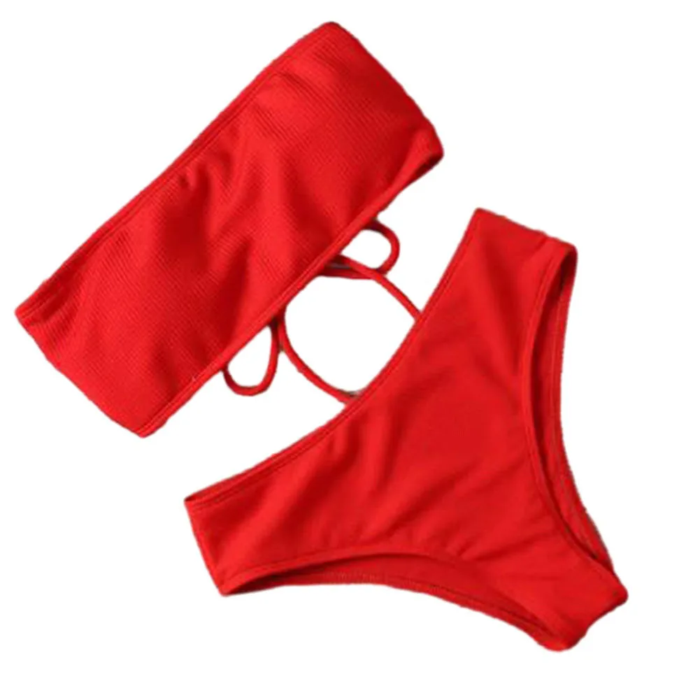 

Women Bikini Swimsuit Wire-Free Bikini Set Swimming Swimwear Bathing Suit 2Piece