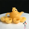 Natural jade gift ornaments beige jade tea set Ruyi hip flask teapot teacup jade business gifts 1