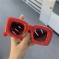 Oversized Square Sunglasses Men Women Fashion Inflated Frame Shades Eyewear Trendy New Design UV400 Goggle Sun Glasses