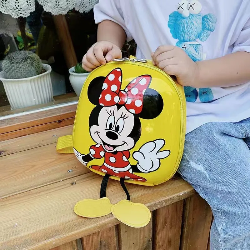 Disney cartoon Mickey mouse Minnie Children's  egg shell school bag kindergarten Mickey Mouse minnie cute backpack 4