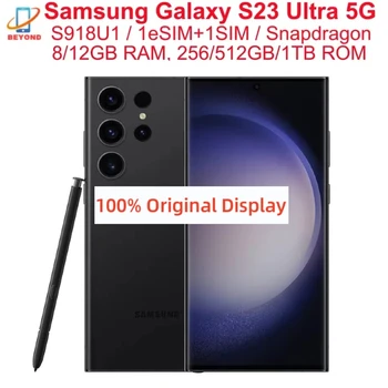 Samsung S23 Ultra 5G S918U1 Original 6.8" AMOLED ROM 256GB/512GB/1TB Snapdragon NFC Unlocked US Version Cell Phone S23U