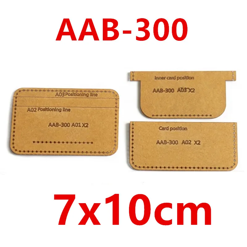 DIY Leather Handmade Card Holder Double Coin Card Storage Bag Sewing Pattern 1 Set 7*10*0.5cm