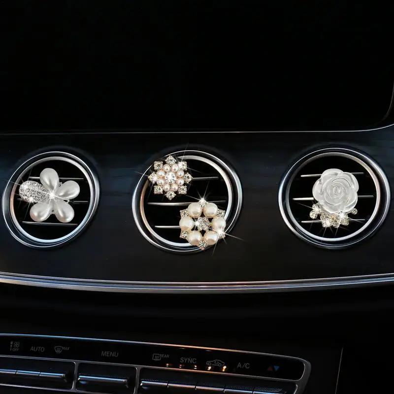 

Rhinestone Air Freshener Diffuser Car Aromatherapy Vent Clips Reusable Automotive Interior Decorations Outlet Clips For Cars SUV