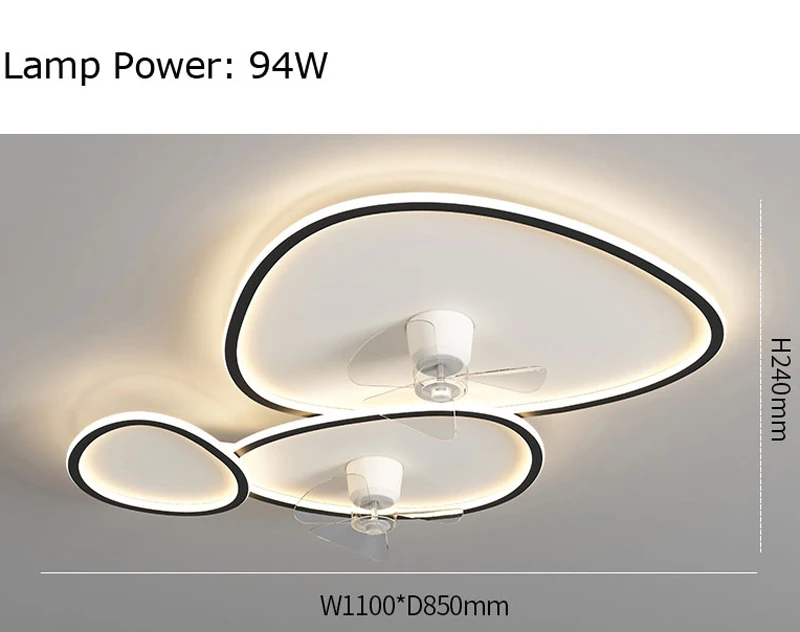 Modern Minimal Ceiling Fan Lamp Ultra thin Creative Integrated Fan Lights Suitable for Summer and Winter 220V Only
