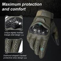 Motorcycle Tactical Gloves Touch Screen Cycling Bicycle Anti-Slip Shockproof Rubber Protective Hunting Shooting Mitten Men Women 2