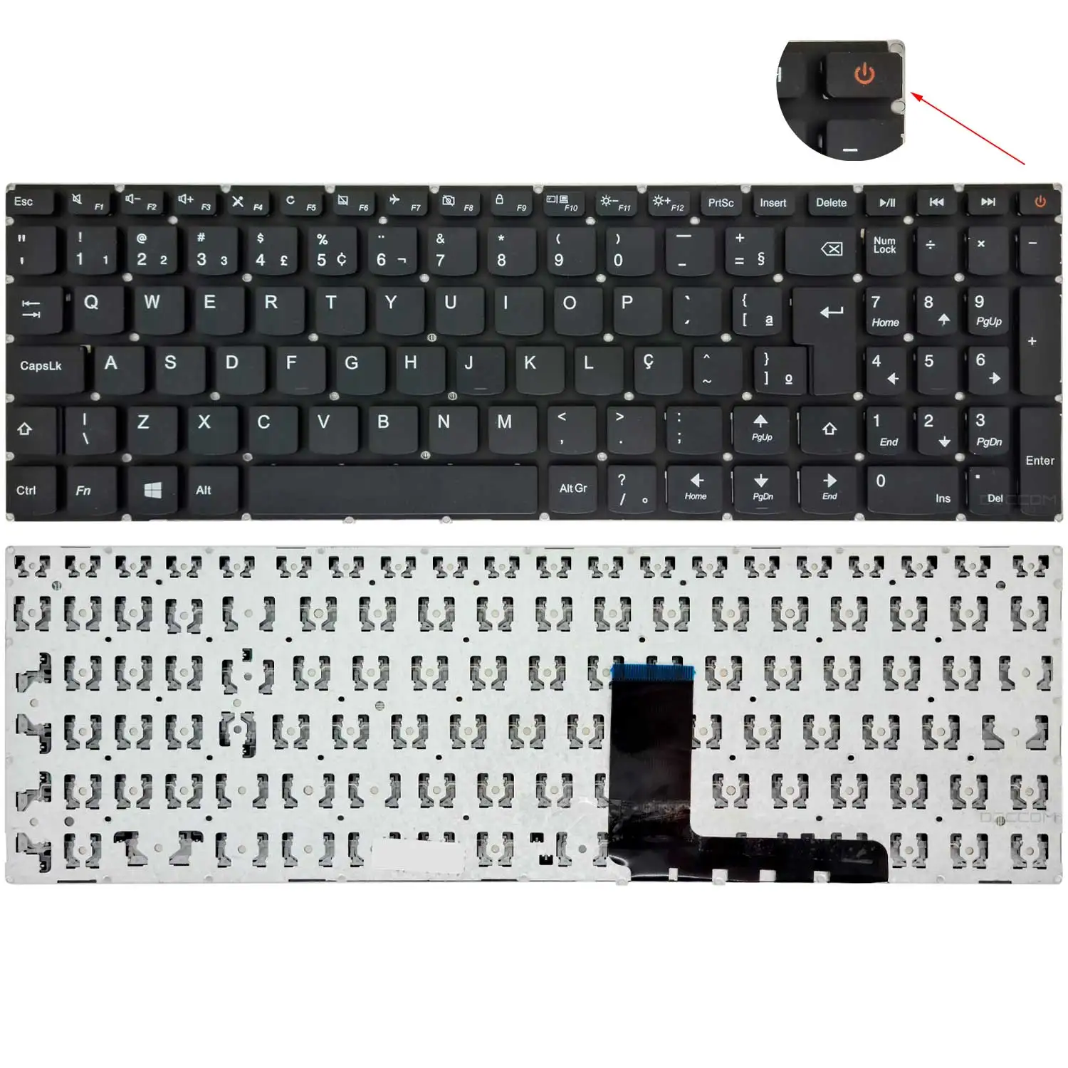 Teclado Compat vel Notebook Lenovo Ideapad 110 15ibr 80w20000br