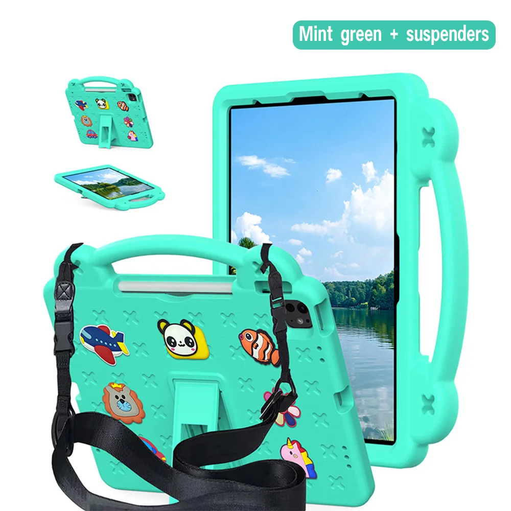 Colorful EVA Tablet Case with Pen Slot - Cartoon Design