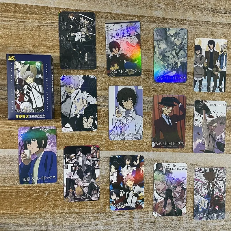 

Bungo Stray Dogs Starry Sky Laser Game Collection Cards Nakajima Atsushi Dazai Osamu Edogawa Rampo Anime Flash Lomo Card Toys