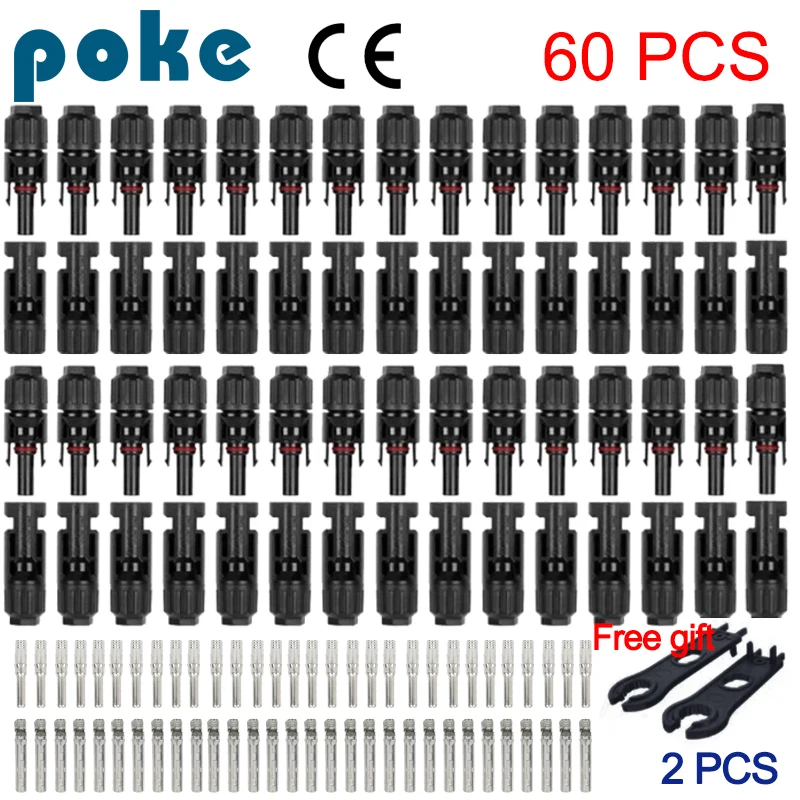 10/20/100pcs Solar Connectors 1000V 30ASolar แผงสาขา PV ตัวเชื่อมต่อพลังงานแสงอาทิตย์เชื่อมต่อพลังงานแสงอาทิตย์ MC4 1