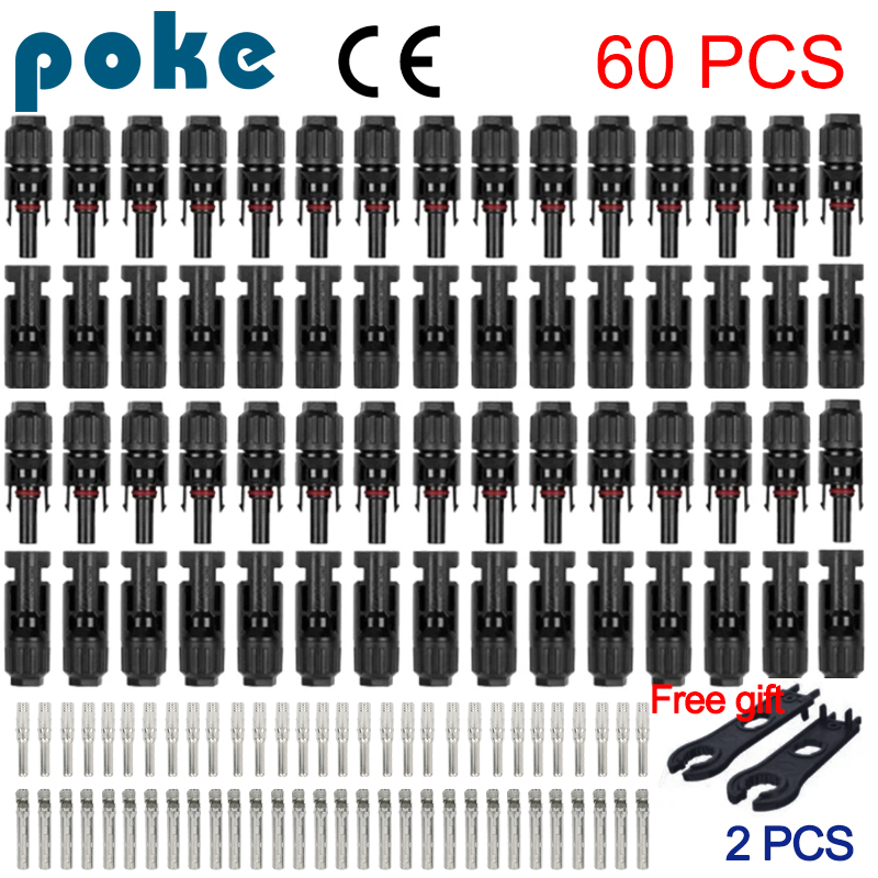 10/20/100pcs Solar Connectors 1000V 30ASolar Panel Branch PV Connectors Photovoltaic Connect solar MC4
