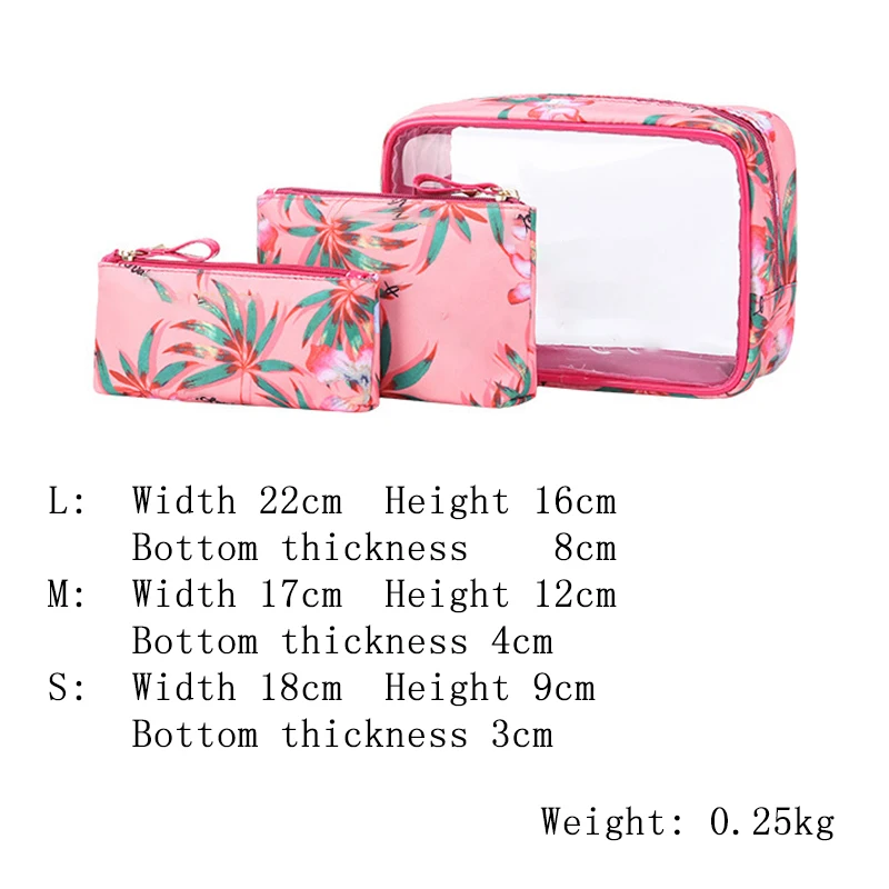 Victoria's Secret Pink Cosmetic Bag 3 Piece Set