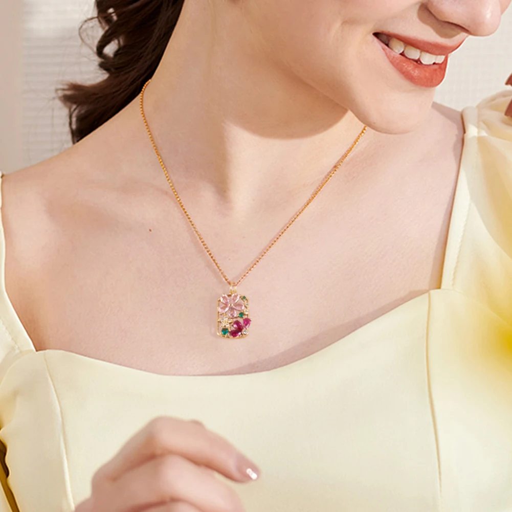 10pcs Brass Zirconia Flower Charms Pendants Real 16K Gold Plated for Women Girls Necklace Dangle Earring Jewelry Making Diy Gift