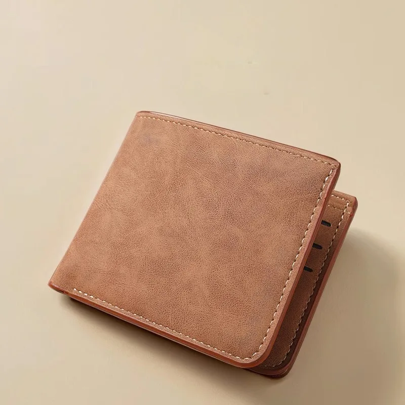 2026 Premium Men's Soft Leather Zipper Wallet with Dollar Clip - Lightweight and Sleek Design