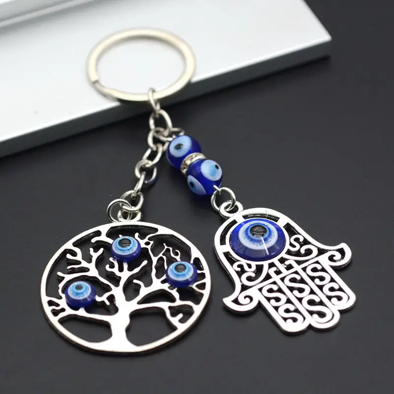Accessori Portachiavi Con Ciondolo Con Perline Portachiavi Turco Blue Eye Palm