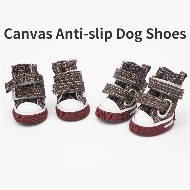 Fashion Canvas Dog Shoes Anti slip Dog Shoes for Small Breeds Dog