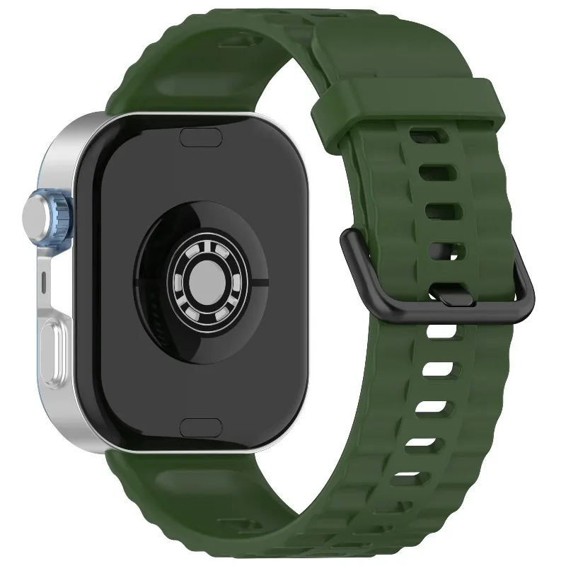 Enhanced Soft Silicone Strap for Smartwatches - Fashionable, Breathable, and Comfortable Bracelet