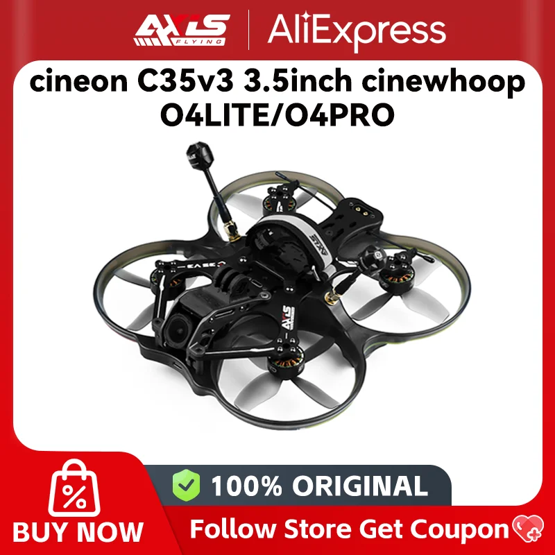 Axisflying cineon C35v3 3.5inch cinewhoop cinematic drone with GPS 6S BNF O4LITE O4PRO F745 AIO V4.6.0 AM32 V2.16 ICM-42688-P