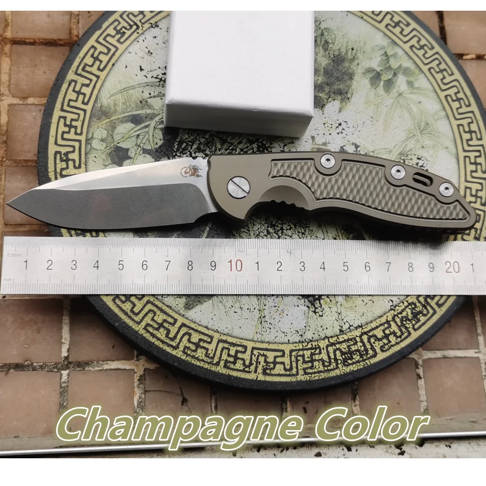 

JUFULE Color Box Hinderer XM18 -A Titanium Handle Mark 20CV Logo Washer Tactical Pocket Camping Hunting EDC Tool Folding Knife