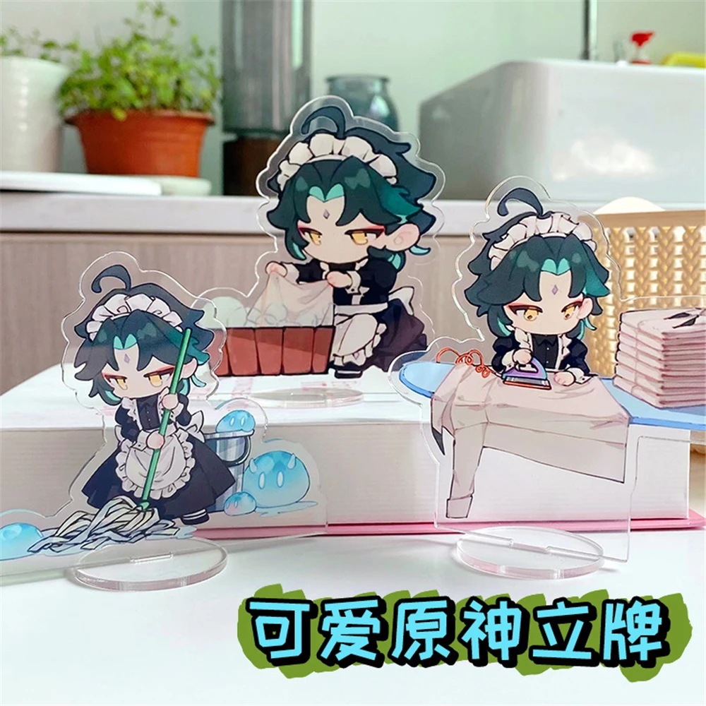 Игровая ударная горничная Xiao Wanderer Kunikuzushi Balladeer Barbatos Venti Косплей костюмы акриловая подставка пластины кулон рождественские подарки