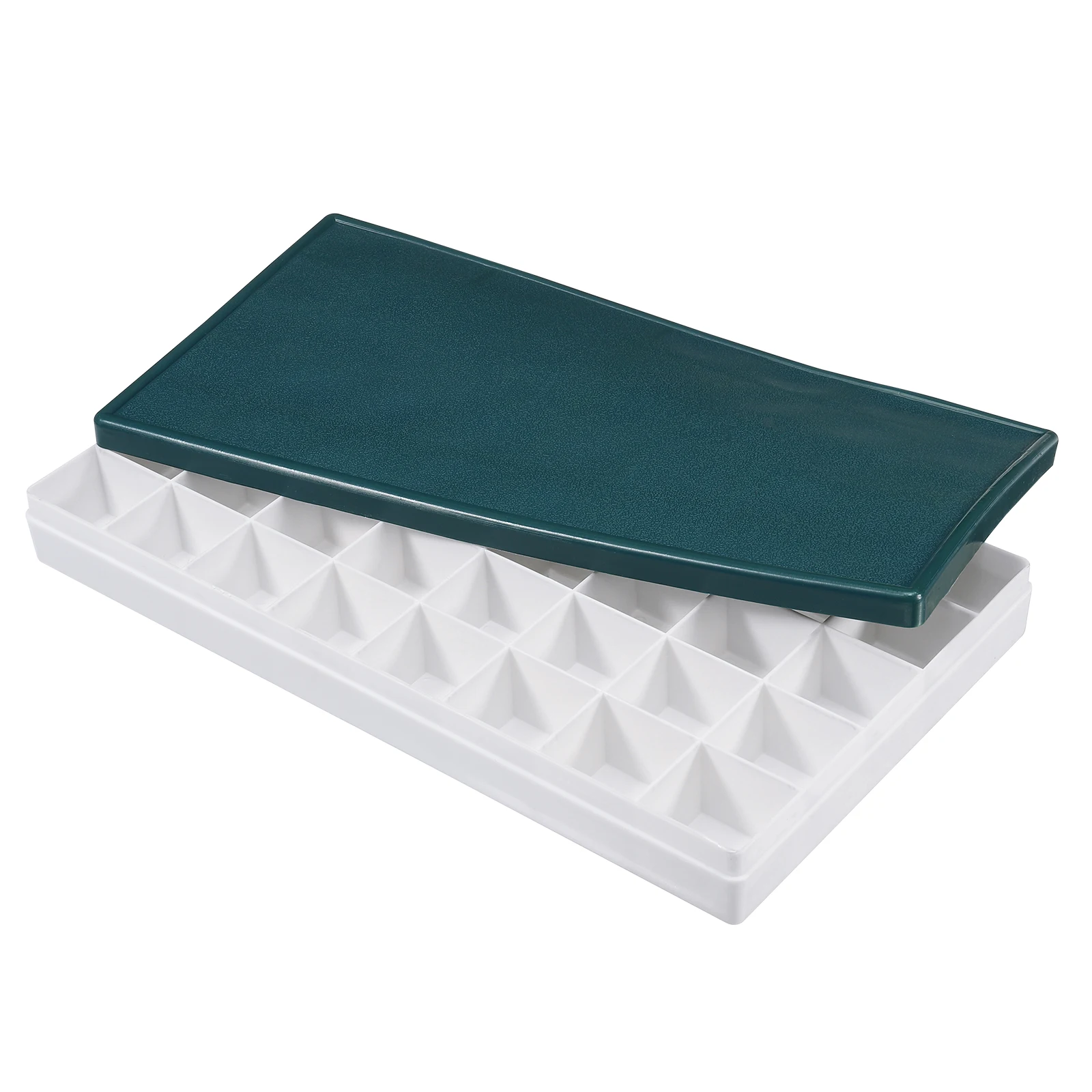 36 Compartments Artist Paint Saver Palette Box Painting Storage Tray with Lid Plastic Painting Tray with Soft Cover for Gouache
