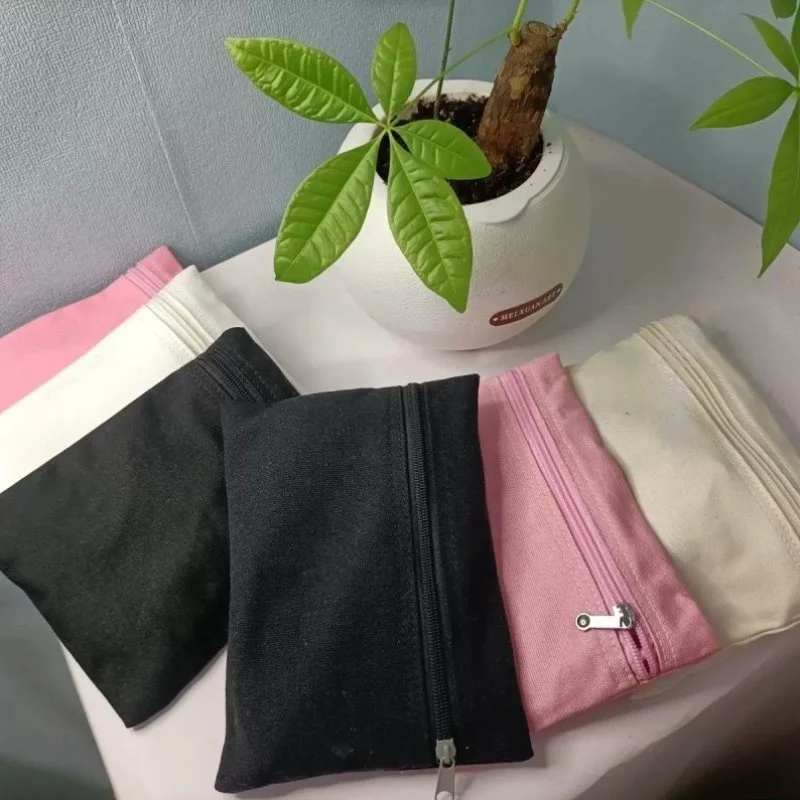 자가 제작된 지퍼 내부 포켓이 있는 천 소재 수제 포켓 가방, 책가방용 수제 수..