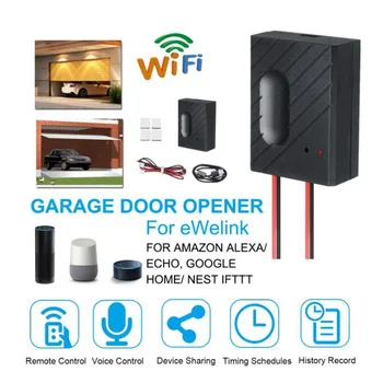 WiFi Smart Garage Door Opener Controller APP 5V 1A Voice Control Smart Phone Remote Control Compatible with Alexa Google Home 2