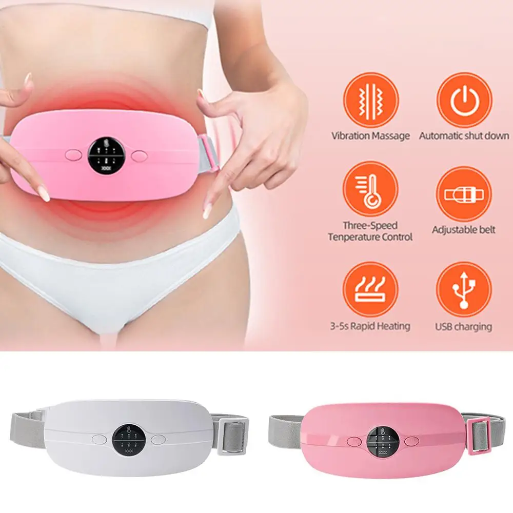 

Portable Cordless Heating Pad For Cramps Electric Waist Belt With Massage Modes Menstrual Heating Pad Warm Waist Belt P1C9