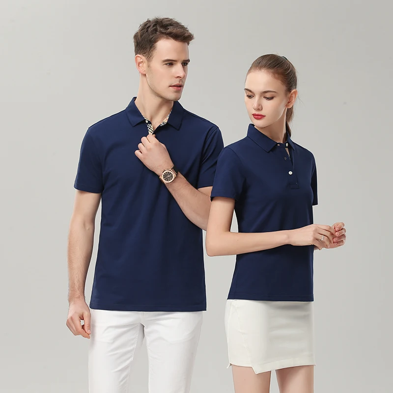 Polo shirt custom printed LOGO pattern lapel 2023 summer business leisure multi-style breathable company group diy embroidery