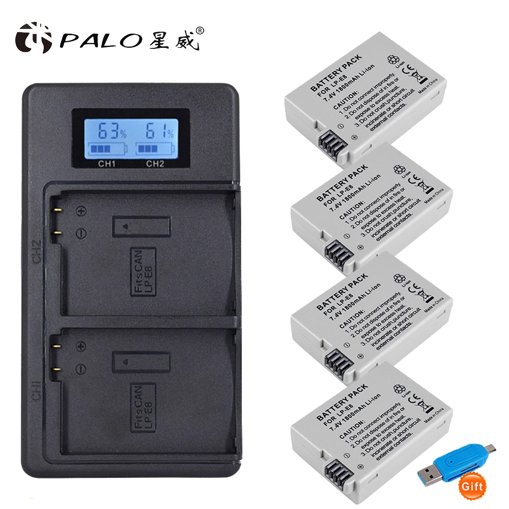 vhbw 3x batteria compatibile con Canon EOS 550, 550D, 600, 600D, 650