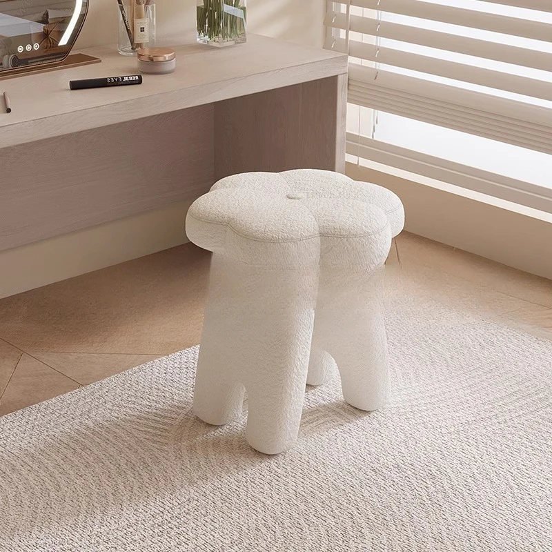 Cream wind dressing stool, bedroom home girls dressing table stool, Internet celebrity simple modern lamb wool makeup stool - AliExpress 1503 Cream wind dressing stool, bedroom home girls dressing table stool, Internet celebrity simple modern lamb wool makeup stool - AliExpress 1503