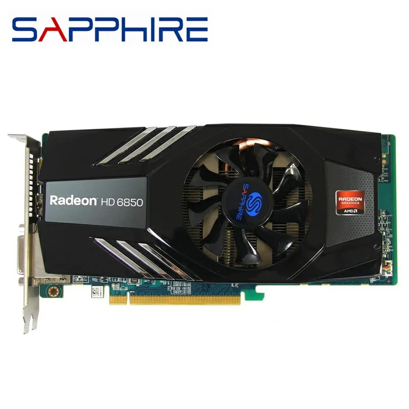 Оригинальная Видеокарта SAPPHIRE HD 6850 1 ГБ GPU AMD Radeon HD6850 GDDR5 видеокарта для ПК